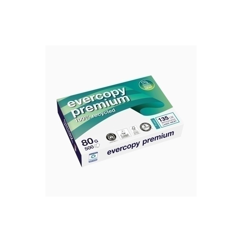 1902C/5902FFPC-PAPEL RECICL. A4 EVERCOPY PREM. 80g 500h precio por 1 unidades