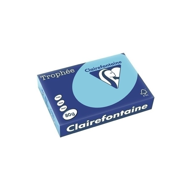 1774PC/1774C-PAPEL COLOR A4 TROPHEE 80g 500h AZUL CIE precio por 1 unidades