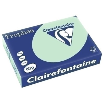 1975C-PAPEL COLOR A4 TROPHEE 80g 500h VERDE precio por 1 unidades