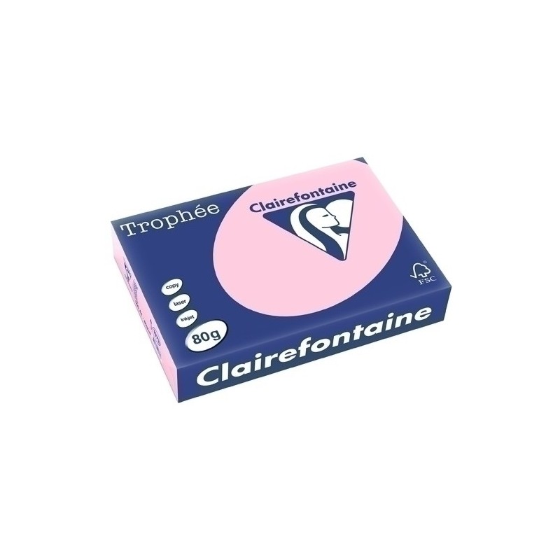 1973PC/1973C-PAPEL COLOR A4 TROPHEE 80g 500h ROSA precio por 1 unidades