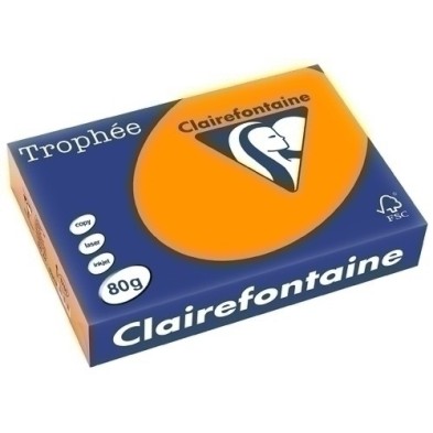 1761C-PAPEL COLOR A4 TROPHEE 80g 500h NARANJA precio por 1 unidades