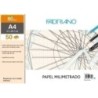 F74233280-BLOC DIBUJO FABRIANO MILIMETRADO A4 80g precio por 1 unidades