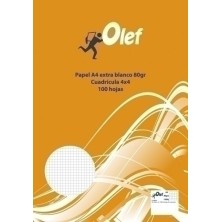 PLA8044-PAPEL A4 OLEF 80g 100h CUADRIC.4x4 precio por 25 unidades