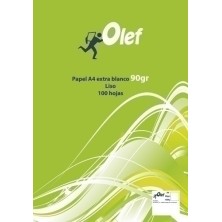 PLA90LS-PAPEL A4 OLEF/PACSA  90g 100h LISO precio por 20 unidades