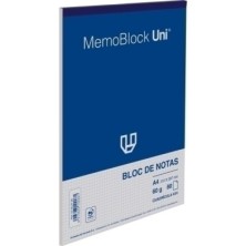 37002700-BLOC DE NOTAS UNI MEMOBLOCK A4 80h CD.4 precio por 5 unidades