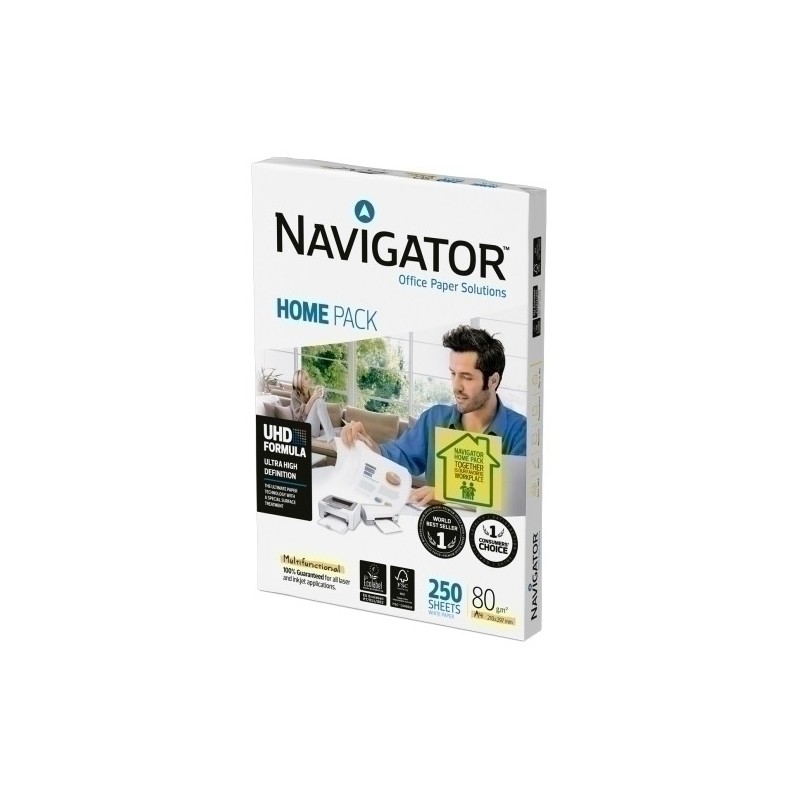NHP80EN851-PAPEL A4 NAVIGATOR  80g 250h HOME PACK precio por 10 unidades