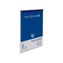 37002800-BLOC DE NOTAS UNI MEMOBLOCK A5 80h CD.4 precio por 10 unidades