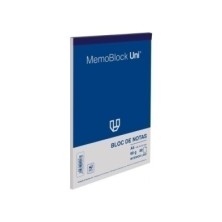 37003200-BLOC DE NOTAS UNI MEMOBLOCK A5 80h LISO precio por 10 unidades