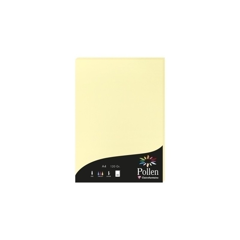 4207C-PAPEL CLAIREFONTAINE POLLEN A4 50h CANAR precio por 1 unidades