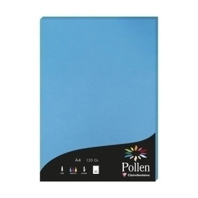 4211C-PAPEL CLAIREFONTAINE POLLEN A4 50h TURQU precio por 1 unidades