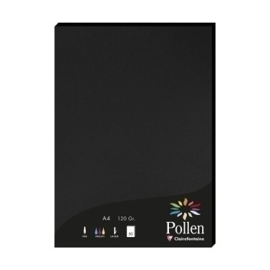 4298C-PAPEL CLAIREFONTAINE POLLEN A4 50h NEGRO precio por 1 unidades