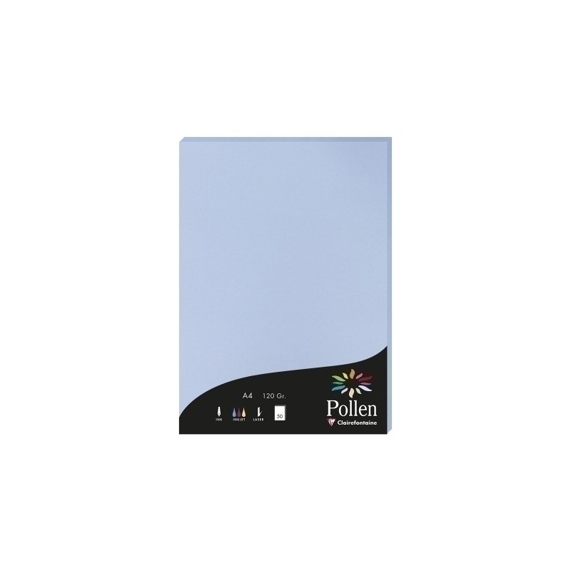 44238C-PAPEL CLAIREFONTAINE POLLEN A4 50h AZUL precio por 1 unidades