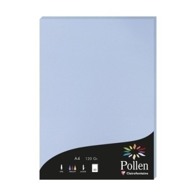 44238C-PAPEL CLAIREFONTAINE POLLEN A4 50h AZUL precio por 1 unidades