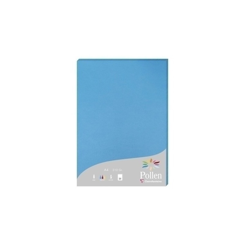 24211C-PAPEL CLAIREFONTAINE POLLEN A4 25h AZUL precio por 1 unidades
