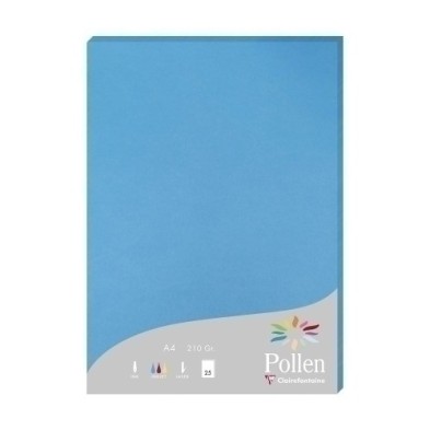 24211C-PAPEL CLAIREFONTAINE POLLEN A4 25h AZUL precio por 1 unidades