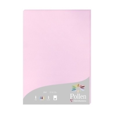 24213C-PAPEL CLAIREFONTAINE POLLEN A4 25h ROSA precio por 1 unidades