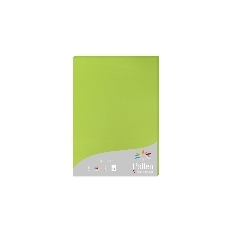 24215C-PAPEL CLAIREFONTAINE POLLEN A4 25h VERDE precio por 1 unidades