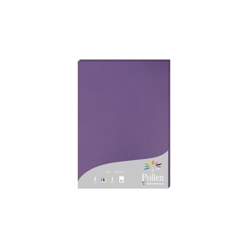 24216C-PAPEL CLAIREFONTAINE POLLEN A4 25h VIOLE precio por 1 unidades