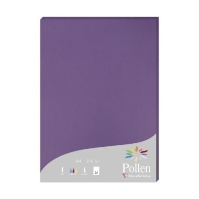 24216C-PAPEL CLAIREFONTAINE POLLEN A4 25h VIOLE precio por 1 unidades