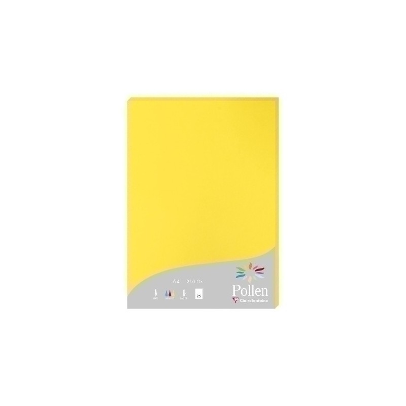 24217C-PAPEL CLAIREFONTAINE POLLEN A4 25h AMARI precio por 1 unidades