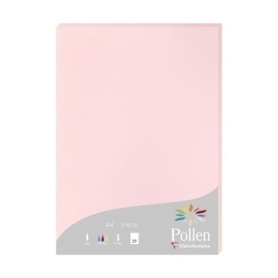 24281C-PAPEL CLAIREFONTAINE POLLEN A4 25h ROSA precio por 1 unidades