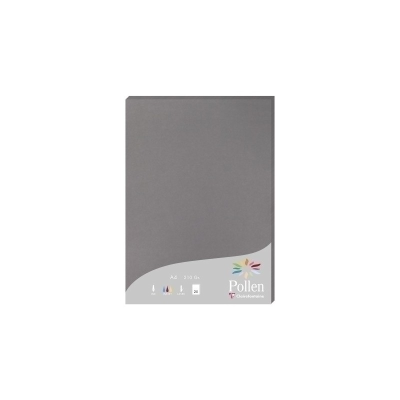 24283C-PAPEL CLAIREFONTAINE POLLEN A4 25h GRIS precio por 1 unidades