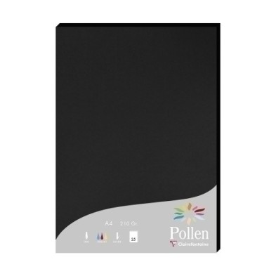24298C-PAPEL CLAIREFONTAINE POLLEN A4 25h NEGRO precio por 1 unidades