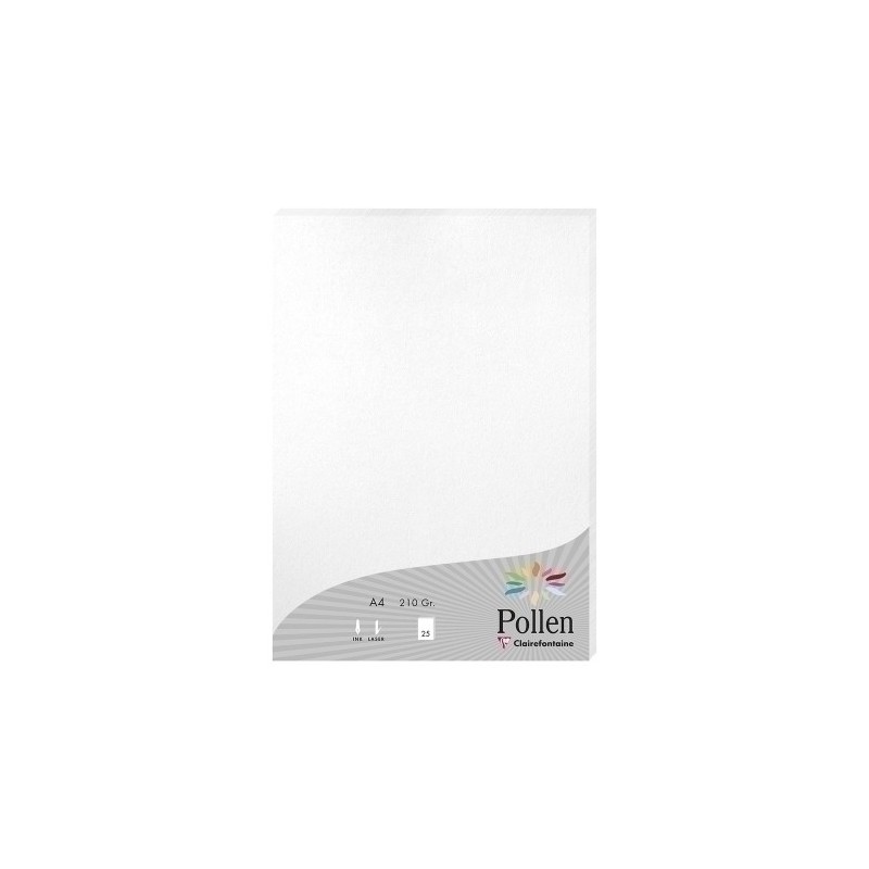 24385C-PAPEL CLAIREFONTAINE POLLEN A4 25h BLANC precio por 1 unidades