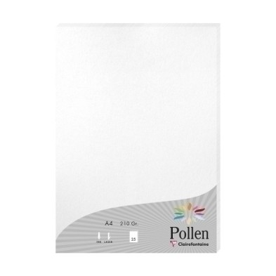 24385C-PAPEL CLAIREFONTAINE POLLEN A4 25h BLANC precio por 1 unidades