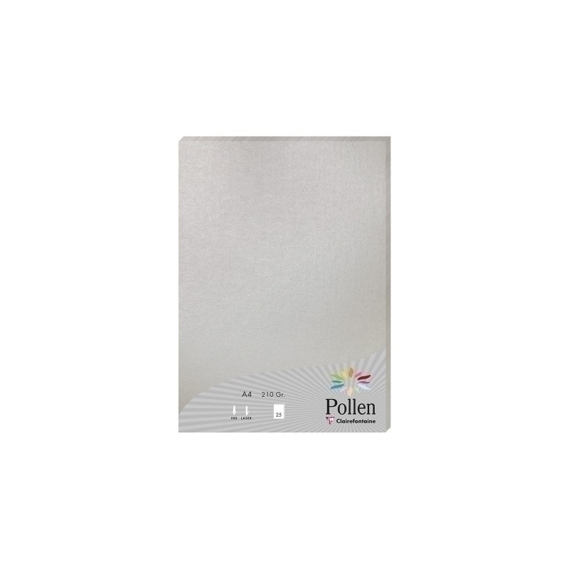24389C-PAPEL CLAIREFONTAINE POLLEN A4 25h PLATE precio por 1 unidades