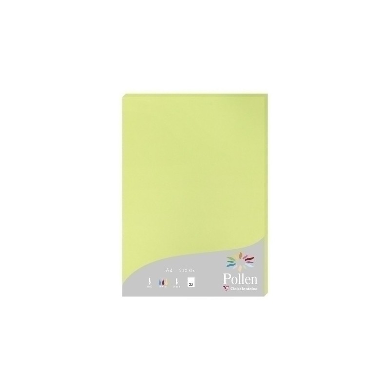 224205C-PAPEL CLAIREFONTAINE POLLEN A4 25h VERDE precio por 1 unidades