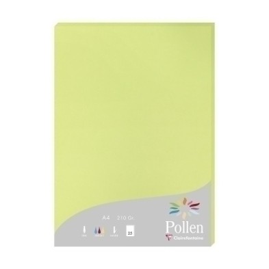 224205C-PAPEL CLAIREFONTAINE POLLEN A4 25h VERDE precio por 1 unidades