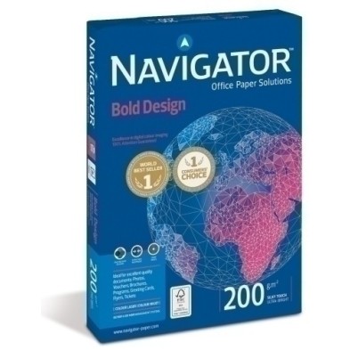 NBC989477-PAPEL A4 NAVIGATOR 200g 150h BOLD DESIGN precio por 7 unidades