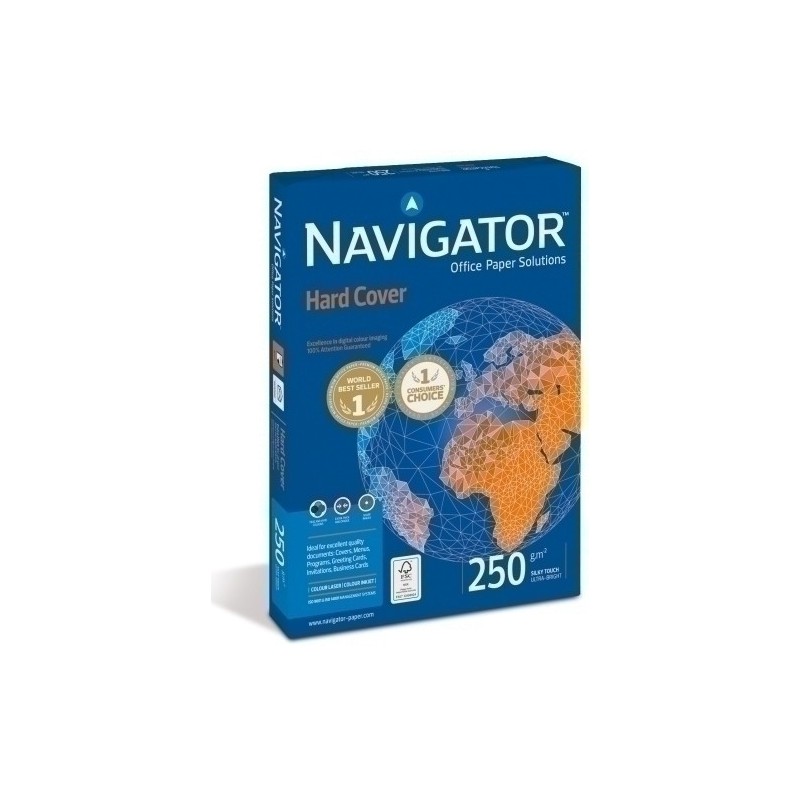 NHC989453-PAPEL A4 NAVIGATOR 250g 125h HARD COVER precio por 7 unidades