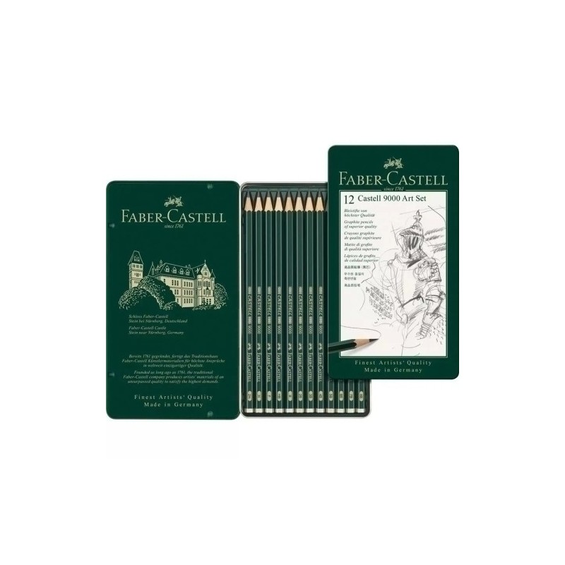 119065-LAPIZ FABER 9000 Est.METAL 12 SURTIDOS precio por 5 unidades