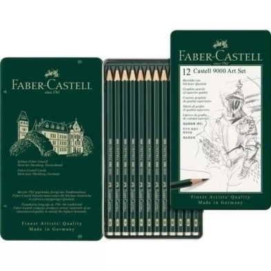 119065-LAPIZ FABER 9000 Est.METAL 12 SURTIDOS precio por 5 unidades