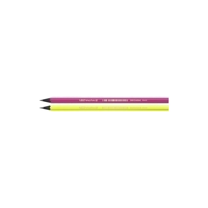 940757-LAPIZ BIC EVOLUTION FLUOR precio por 12 unidades