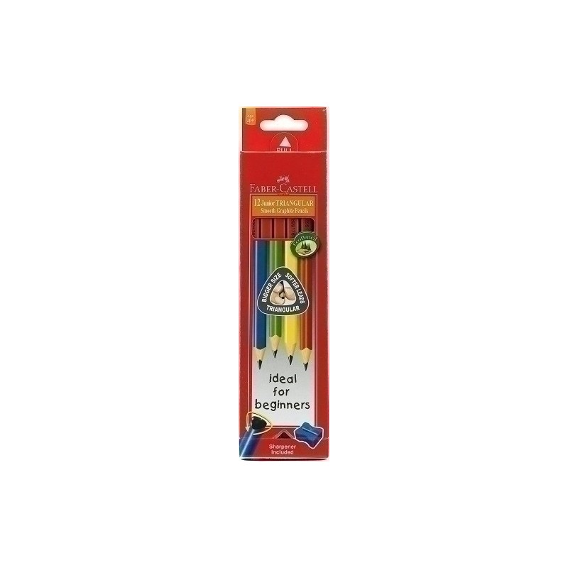 116527-LAPIZ FABER JUNIOR TRIANGUL.-2HB bl.12 precio por 1 unidades