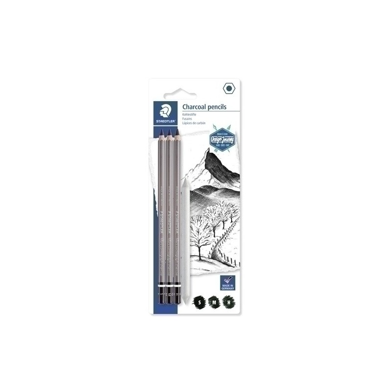 100C SBK4-LAPIZ STAEDT.100C LUMOGRAPH CHARCOAL B/3 precio por 1 unidades