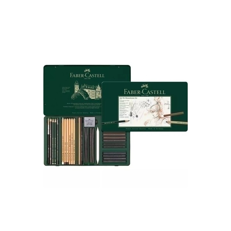 112977-LAPIZ FABER PITT MONOCHROME est.METAL 33 precio por 1 unidades