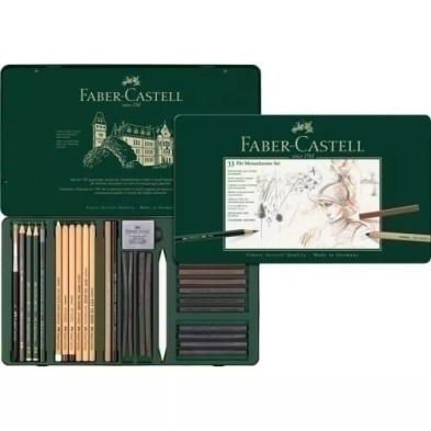 112977-LAPIZ FABER PITT MONOCHROME est.METAL 33 precio por 1 unidades