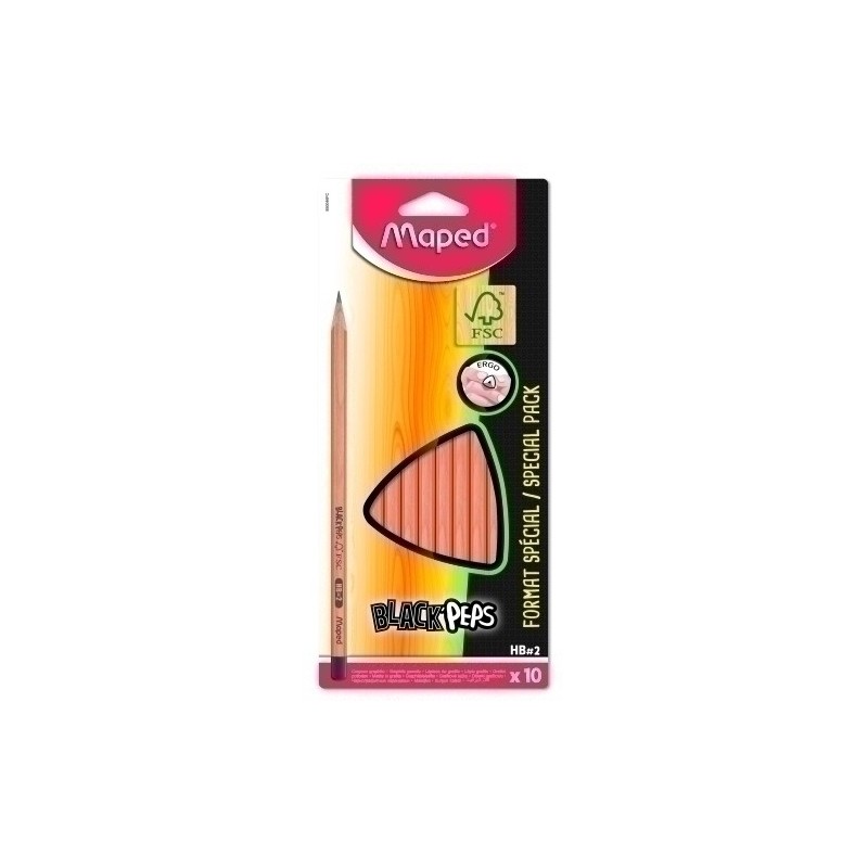 850046FC-LAPIZ MAPED BLACK"PEPS - HB B/10 precio por 1 unidades
