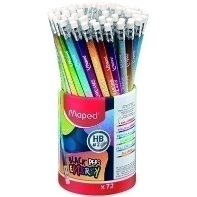 852002-LAPIZ MAPED BLACK"PEPS ENERGY - HB B/72 precio por 1 unidades