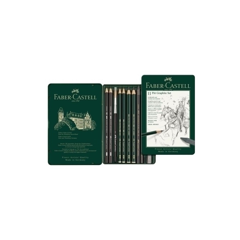 112972-LAPIZ FABER PITT GRAFITO est.METAL 11 precio por 1 unidades