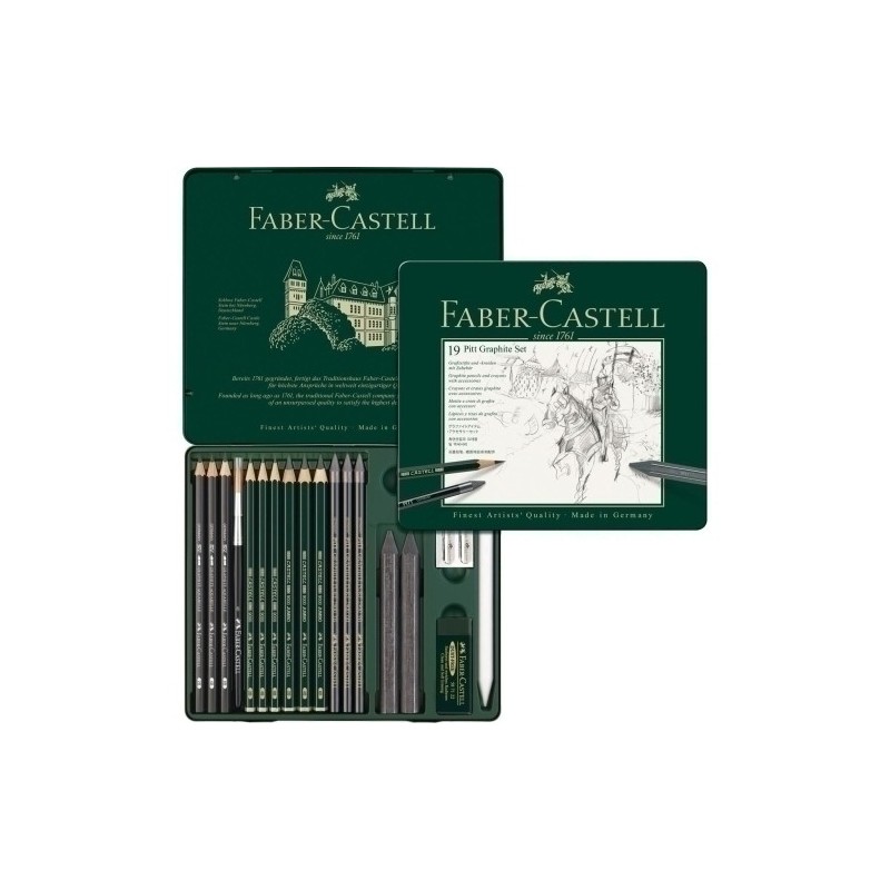 112973-LAPIZ FABER PITT GRAFITO est.METAL 19 precio por 1 unidades