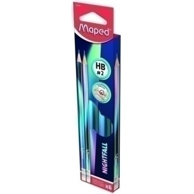 851807-LAPICES MAPED GRAFITO NIGHTFALL C/6 precio por 1 unidades