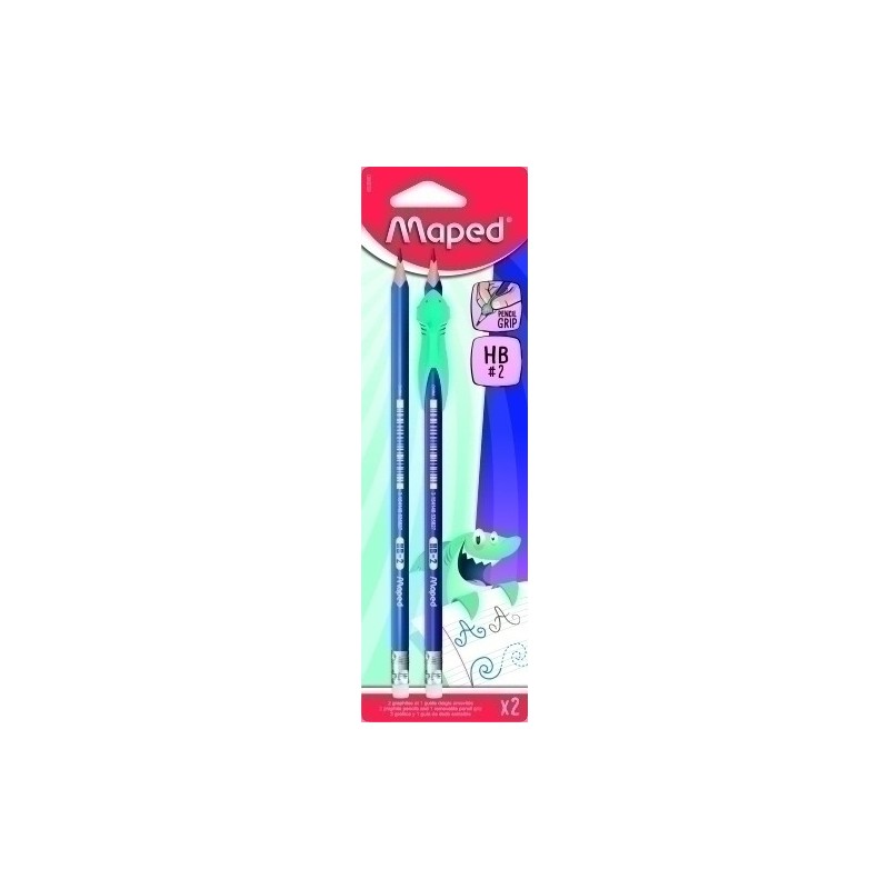 853500-LAPIZ MAPED  - HB B/2 + 1 GRIP precio por 1 unidades