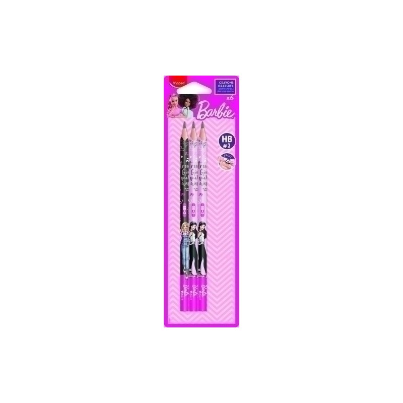 850801-LAPIZ MAPED BARBIE -HB B/6 precio por 1 unidades