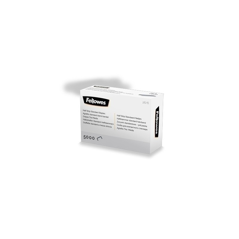 5117601-GRAPAS FELLOWES 26/6 TIRA MEDIA C/5000 precio por 5 unidades