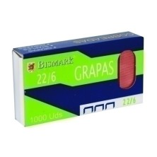 312590-GRAPAS BISMARK 22/6 COBR. cj.1000 precio por 1 unidades